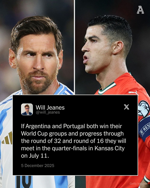 阿根廷葡萄牙若小组头名出线,<a href=/qiuxingpindao/zuqiupindao/119.html target=_blank class=infotextkey>梅西</a>C罗1/4决赛将提前相遇